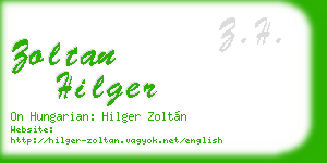zoltan hilger business card