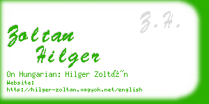 zoltan hilger business card